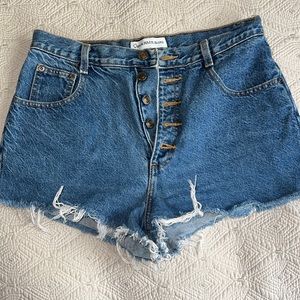 High-Wasted Denim Shorts